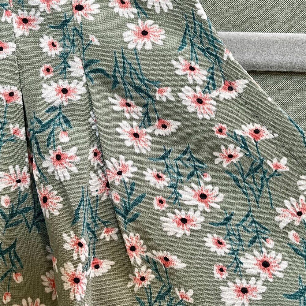 NWT Papermoon Ellie Green Floral Mixed Media Button Back Blouse S - Picture 6 of 14